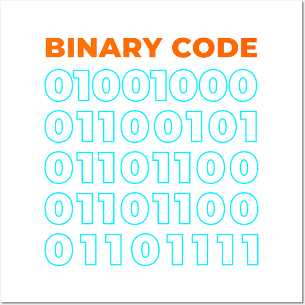 Binary code Wall Art by T-Shirts Zone